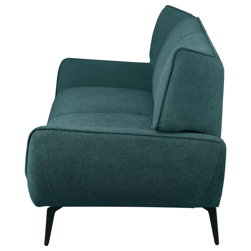 Acton - Upholstered Flared Arm Sofa - Teal Blue