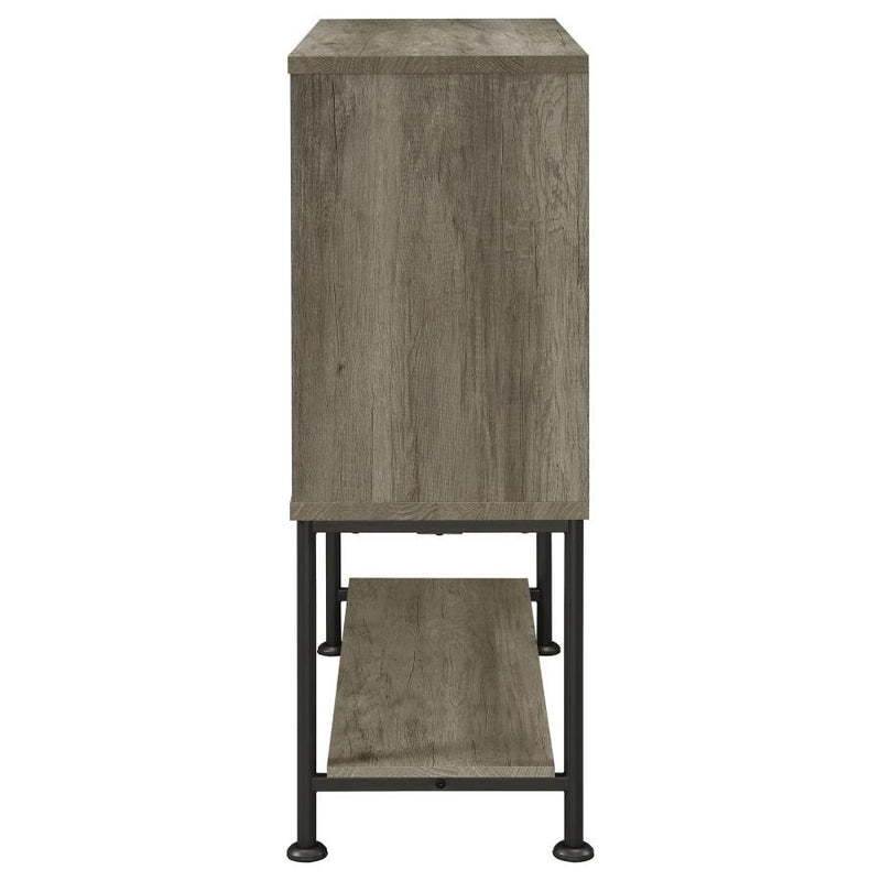 Claremont - Sliding Door Home Bar Wine Cabinet - Gray Driftwood