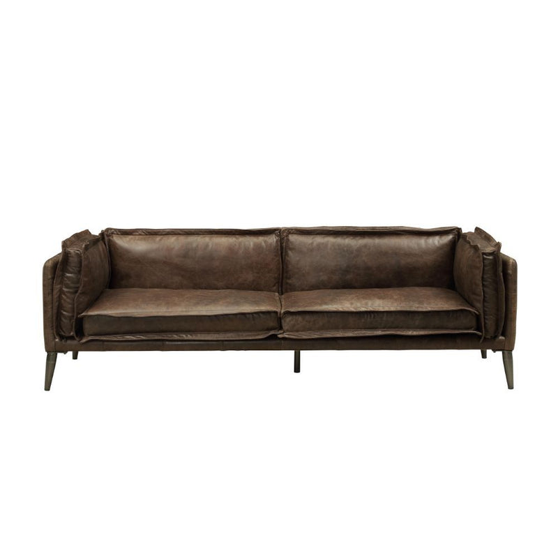 Porchester - Sofa - Distress Chocolate Top Grain Leather - Atlantic Fine Furniture Inc