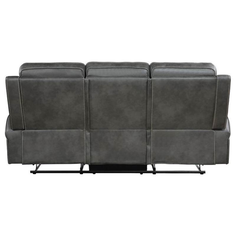 Raelynn - Upholstered Track Arm Motion Sofa - Gray