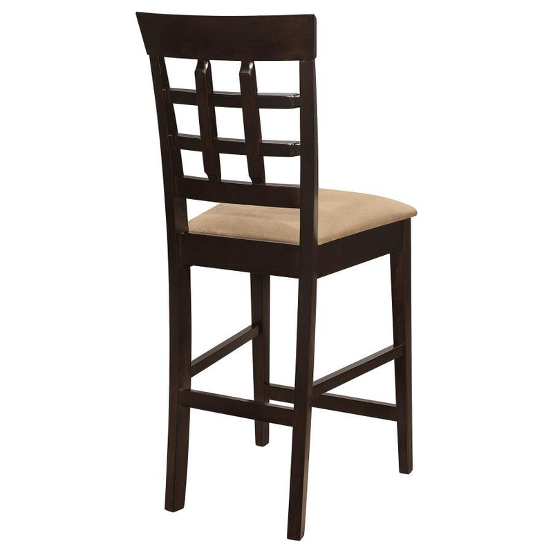 Gabriel - Lattice Back Counter Chair (Set of 2) - Cappuccino